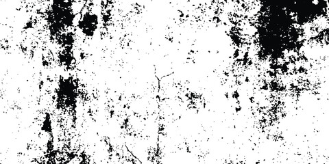Rustic grunge texture with grain and stains Abstract noise background. Close-up of distressed ink paint texture. Rough black and white distressed vector texture. High-resolution, Abstract background. 