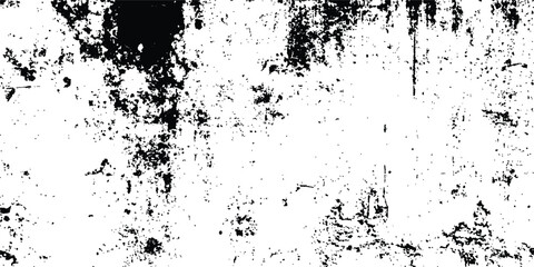 Rustic grunge texture with grain and stains Abstract noise background. Close-up of distressed ink paint texture. Rough black and white distressed vector texture. High-resolution, Abstract background. 