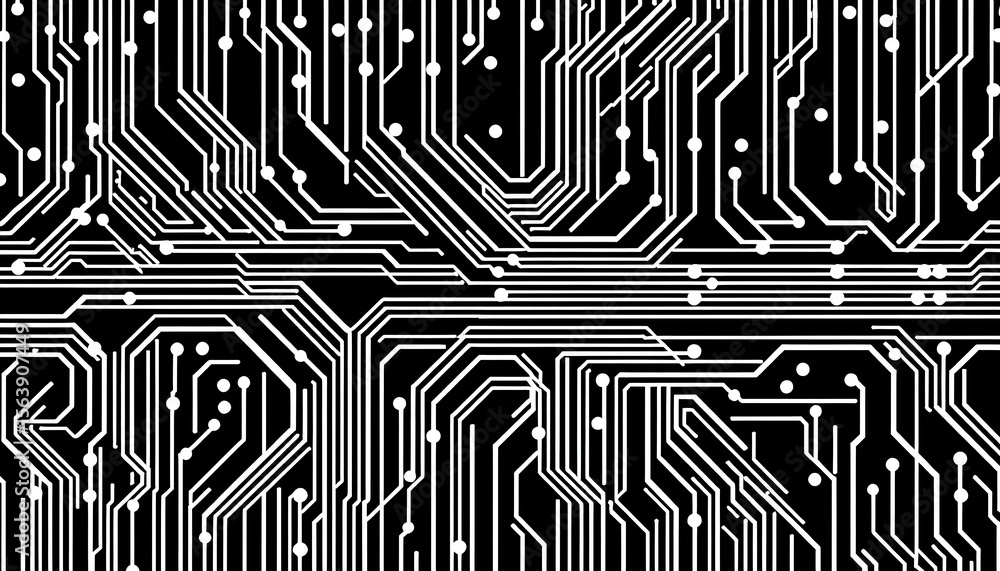 Poster innovative circuit design technology lab graphic art digital environment abstract view connectivity