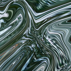 abstract background with lines and liquify. a glossy silver metal surface with a fluid