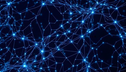 Exploring neural connections in technology digital space data visualization abstract view