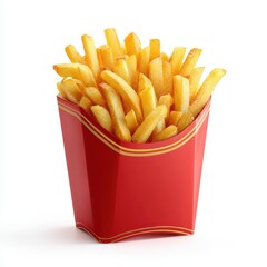 French fries in a red box