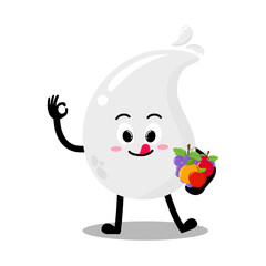 Cute Hand Drawn White Blood Drop Yummy Delicious Expression