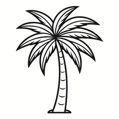 Obraz premium palm tree line art