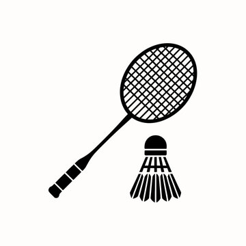 badminton racket and shuttlecock