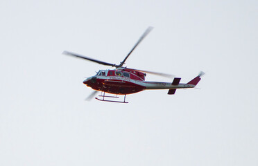 Italian firefighters helicopter, emergency