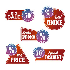 Callout promo sign label vector design