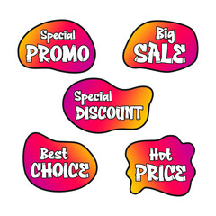 Callout promo sign label vector design