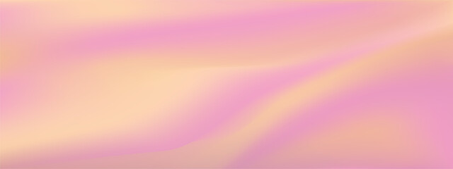 Pink peach background with gradient color and soft texture for pastel cream backdrop. Light warm blur for cosmetic product or spring studio banner. Abstract iridescent glow with mesh blend.