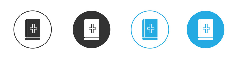 Bible icon solid style. Flat vector illustration.