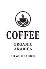 Coffee Label Design Black And White
