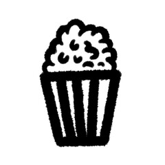 popcorn watch movies png design cartoon handwrite clipart doodle element cute and kwaii for kids kindergarten