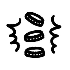 coin action dropping png design cartoon handwrite clipart doodle element cute and kwaii for kids kindergarten