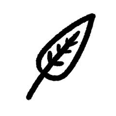 leaf nature stamp png design cartoon handwrite clipart doodle element cute and kwaii for kids kindergarten