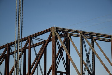 portion of an old steel bridge
