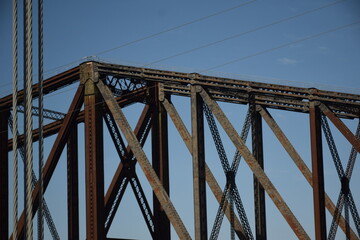 portion of an old steel bridge
