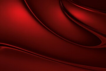 Elegant deep red metallic surface with smooth flowing curves and subtle highlights creating a luxurious and sophisticated abstract background