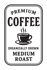 Coffee Label Design Black And White