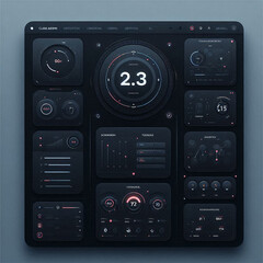 Admin Dashboard &ndash; Flat Dark Vector Theme