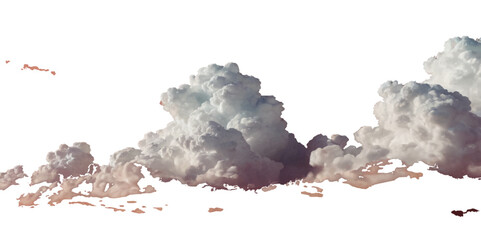 Realistic vector cutout clean white cloud transparent backgrounds special effect. Concept of storm and cloudscape. Fog or cloud on an isolated transparent background.	
