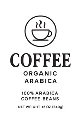 Coffee Label Design Black And White
