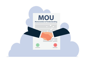mou, memorandum of understanding legal document agreement stamp
