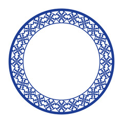 Round frame pattern floral design. ring shape. botanical, natural theme. for decoration, background, home decor, ceramic, fabric, tile. circular border.