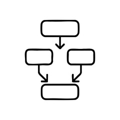 workflow outline icon vector illustration