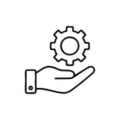 setting outline icon vector illustration