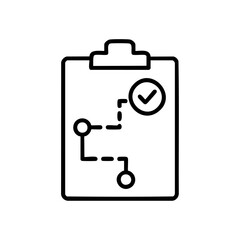 plan outline icon vector illustration