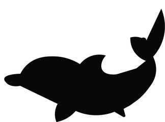 A silhouette of  a whale