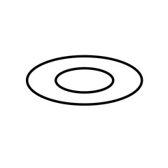 Set of geometric shapes quadrangle, circle icons collection, slightly rounded Vector design on white background.