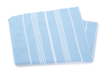 One beach towel isolated on white, top view