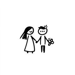 vector illustration of a couple