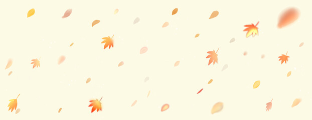 落ち葉が舞い散る背景　横長