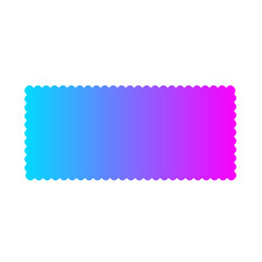 Rectangle with vibrant cyan to magenta gradient, perfect for digital stickers, tech-themed posters, and graphic interface decoration