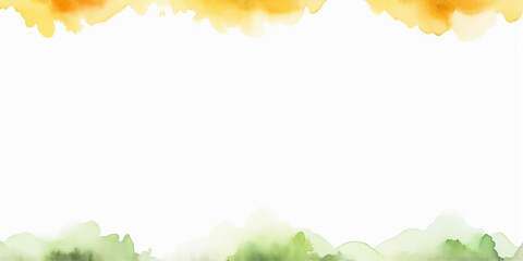 Yellow and Green Watercolor Border: A vibrant watercolor border featuring shades of yellow and green, perfect for adding a touch of nature-inspired artistry to your designs.