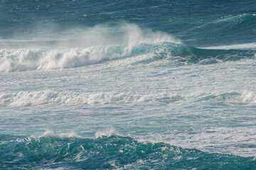 wave breaking on the shore
