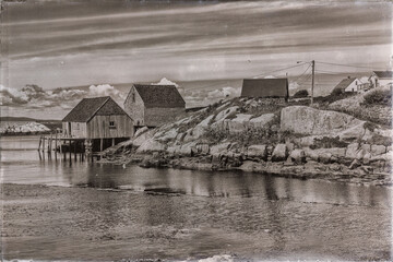  Vintage Peggy's Cove Nova Scotia Canada