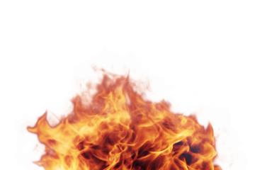 fire flames isolated on a white background PNG, ai generated