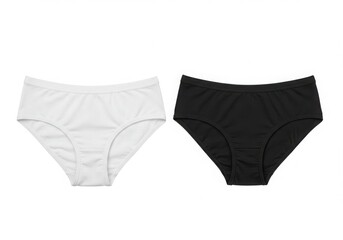 Two panties in black and white color