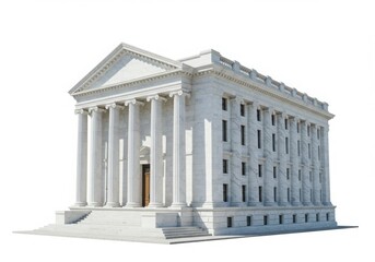 Classical building with columns and triangular pediment