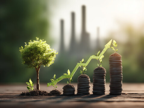 carbon emission reduction target low carbon economy concept green business responsibility sustainable environment development for net zero co2 carbon footprint emission report graph