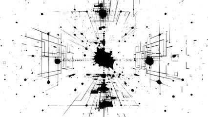 Abstrakter Vektor Hintergrund - Technologie mit Elementen - Flecken - Design Element Ebene