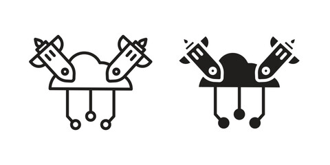 DOS icon solid style. Flat vector illustration.