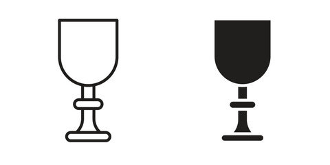 Goblet icon solid style. Flat vector illustration.