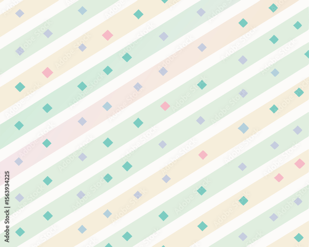 Poster pastel colored diagonal striped pattern with diamond shaped accents suitable for various design conc