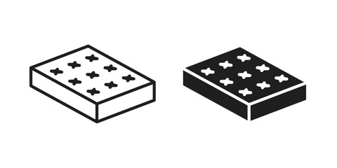 Mattress icon solid style. Flat vector illustration.