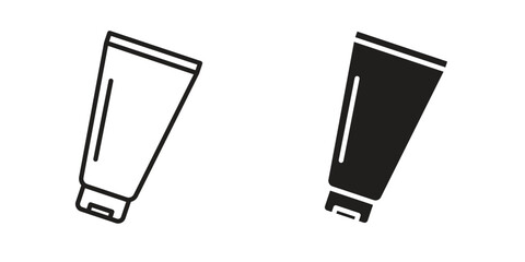 Ointment icon solid style. Flat vector illustration.