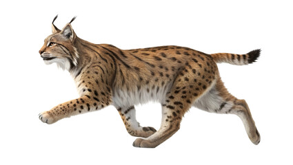 Cheetah running wildlife icon isolated on transparent background 